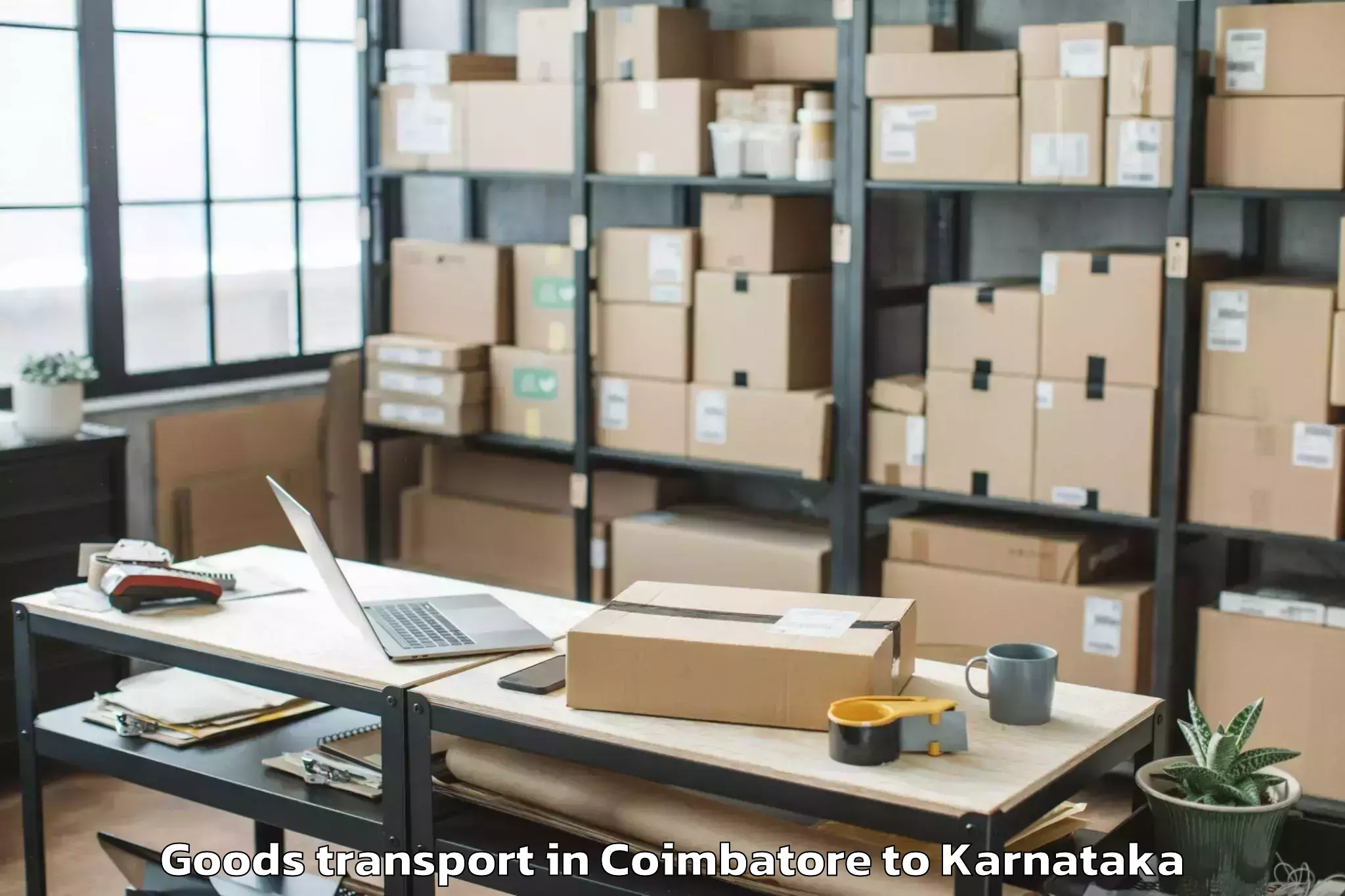 Hassle-Free Coimbatore to Davangere University Davangere Goods Transport